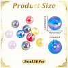 30Pcs UV Plating Opaque Acrylic Beads OACR-PH0004-83-2