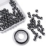 100Pcs 8mm Non-Magnetic Synthetic Hematite Round Beads DIY-LS0002-16-1