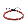 Natural Red Jasper Braided Bead Bracelets for Women PW-WG20352-09-1