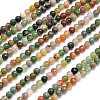 Natural Indian Agate Round Beads Strands X-G-N0166-23-3mm-1