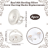 8Pcs 925 Sterling Silver Ear Nuts STER-BBC0007-46-2