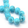 Baking Painted Glass Round Bead Strands DGLA-Q019-8mm-76-2