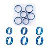 6Pcs 6 Styles Stainless Steel Grooved Finger Ring Settings STAS-YS0001-19-2