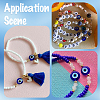 100Pcs Handmade Evil Eye Lampwork Beads LAMP-SP0001-03A-7