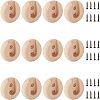 CHGCRAFT 12 Sets Beech Wood Closet Pole Socket FIND-CA0004-90-1