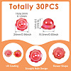 30Pcs UV Plating Acrylic Bead Caps PACR-TA0001-17G-4