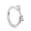 Anti-Tarnish Stylish Rhodium Plated 925 Sterling Silver Finger Ring JR174A-1