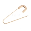 Alloy Extra Large Safety Pin Brooches PALLOY-P333-02G-2