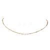 Natural Pearl Rice & 304 Stainless Steel Satellite Chain Paperclip Chain Necklaces for Women NJEW-JN05823-02-2