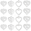 DICOSMETIC 40Pcs 4 Style 304 Stainless Steel Charms STAS-DC0006-80-1