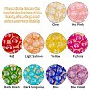 Spray Painted Transparent Crackle Glass Beads Strands CCG-X0002-10mm-B-4