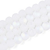 Frosted Imitation Jade Glass Beads Strands GLAA-T032-J10mm-MBB01-2