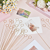 40Pcs Ring Shaped Steel Wire Name Card Clip Holder AJEW-CN0006-50-4