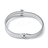 304 Stainless Steel & Glass Hollow Hinged Bangles for Women BJEW-U002-12P-3