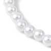 ABS Plastic Imitation Pearl & Handmade Porcelain Beads Bracelets BJEW-JB12837-3