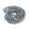 Faceted(128 Facets) Electroplated Glass Beads Strands GLAA-H023-01-4