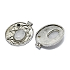 Natural Quartz Crystal Rock Crystal Oval Pendants G-Q165-03AS-04-2