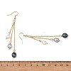 Natural Cultured Freshwater Pearl Tassel Dangle Earrings EJEW-JE07381-01-5