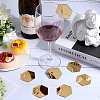 SUNNYCLUE Acrylic Mirror Wine Glass Charms AJEW-SC0002-53C-01-4