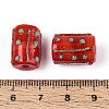 Handmade Gold Foil Glass Bumpy Beads LAMP-ZX003-12-03-3