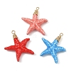 Bright Glazed Porcelain Pendants PALLOY-JF05934-1