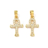 Easter Brass Micro Pave Clear Cubic Zirconia Pendants CU-L277-05G-1