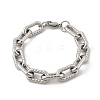 304 Stainless Steel Cable Chain Bracelets for Women Men BJEW-F488-67P-4