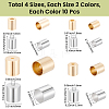 80Pcs 8 Styles Brass Cord Ends KK-CN0003-46-2