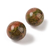 Natural Unakite No Hole Sphere Beads G-K353-04B-05-2