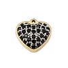 304 Stainless Steel Micro Pave Cubic Zirconia Charms STAS-I356-04G-06-1