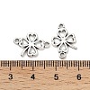 Tibetan Style Alloy Hollow Clover Connector Charms TIBE-S324-08AS-3