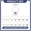 28Pcs 14 Colors Bicone Glass Wine Glass Charms AJEW-HY00010-2