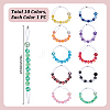 10Pcs Glass Pearl & Plastic  Locking Stitch Markers HJEW-DR00062-2