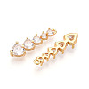 Brass Micro Pave Cubic Zirconia Pendants KK-N261-118B-G-2