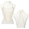 Plastic Imitation Pearl Round Beaded Shoulder Chains AJEW-WH20006-210-6