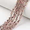 Electroplate Transparent Glass Beads Strands EGLA-A034-T3mm-N10-1