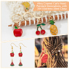 Alloy Enamel Fruit Charms Locking Stitch Markers AJEW-PH01458-3