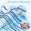 12 Rolls 12 Colors Hanukkah Polyester Printed Grosgrain Ribbon OCOR-PH0005-50-3