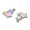 304 Stainless Steel Enamel  Charms STAS-L022-095P-2