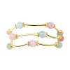 Cat Eye Round Beads Multi-strand Bracelets for Women BJEW-JB12338-01-5