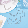 10Pcs 2 Styles Stainless Steel Cartilage Earrings with Dangle Chains AJEW-BBC0001-14-4