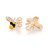 Alloy Rhinestone and Enamel Pendants PALLOY-T092-41G-04-2
