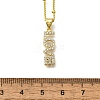 Brass Clear Cubic Zirconia Pendant Necklaces for Women NJEW-A039-02B-G-5