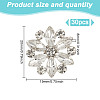 30Pcs Alloy Rhinestone Shank Bottons BUTT-HY0001-14S-2