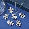 SHEGRACE Brass Micro Pave Black Cubic Zirconia Pendants XGRQ4S655-746P-4