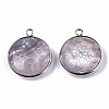 Natural Fire Agate Pendants G-N326-87A-06-2