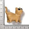 Wood Cat Shape Figurines DJEW-D011-01B-3