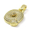 Brass Micro Pave Clear Cubic Zirconia Pendants KK-M279-01G-Q-2