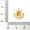 Brass Micro Pave Cubic Zirconia Connector Charms KK-U053-03G-3