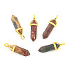 Natural Polychrome Jasper/Picasso Stone/Picasso Jasper Bullet Double Terminated Pointed Pendants LS-G-G902-B26-3